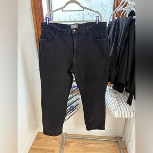 Everlane Black High-Rise Straight Jeans